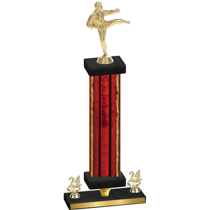 Premium Single Red Glacier Year Karate Trophy