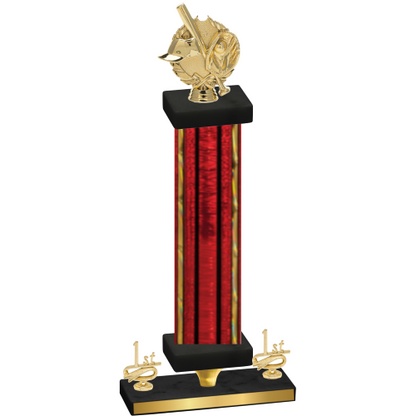 Premium Single Red Glacier First Place Baseball Trophy