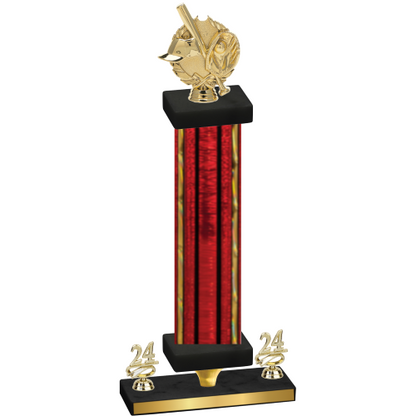 Premium Single Red Glacier Year Baseball Trophy