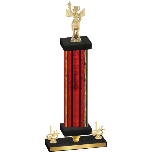 Premium Single Red Glacier First Place Academics Trophy