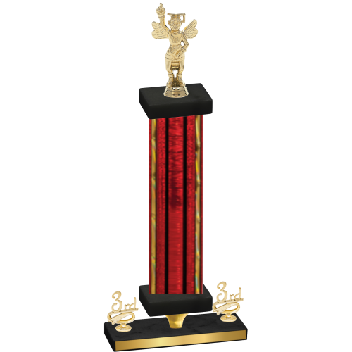 Premium Single Red Glacier Third Place Academics Trophy