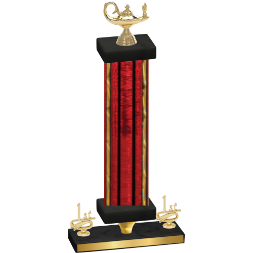 Premium Single Red Glacier First Place Academics Trophy