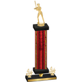 Premium Single Red Glacier Fourth Place Softball Trophy