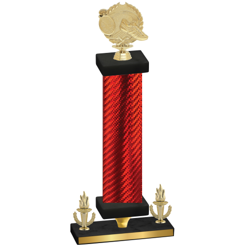 Premium Single Red Carbon Fiber Victory Running Trophy