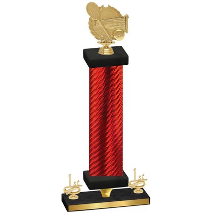 Premium Single Red Carbon Fiber First Place Tennis Trophy