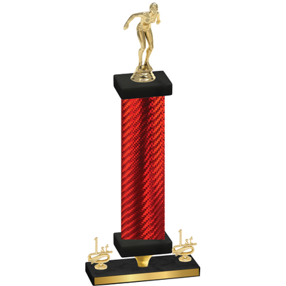 Premium Single Red Carbon Fiber First Place Tennis Trophy