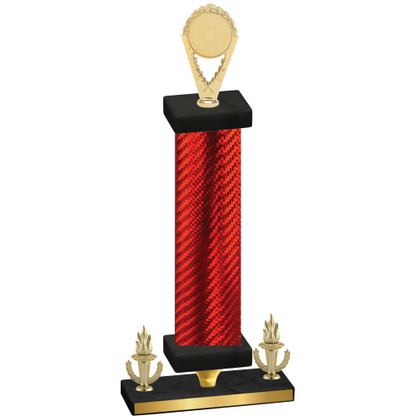 Premium Single Red Carbon Fiber Victory Insert Trophy