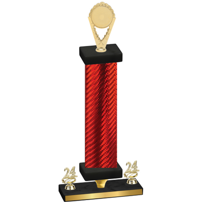 Premium Single Red Carbon Fiber Year Insert Trophy