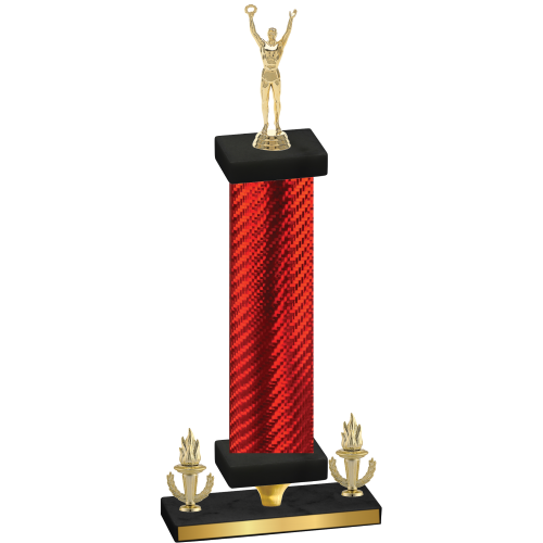 Premium Single Red Carbon Fiber Victory Victory Trophy