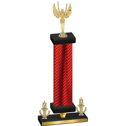 Premium Single Red Carbon Fiber Victory Victory Trophy