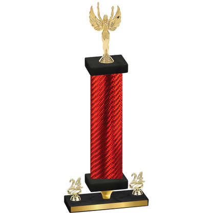 Premium Single Red Carbon Fiber Year Victory Trophy