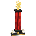 Premium Single Red Carbon Fiber Year Pickleball Trophy