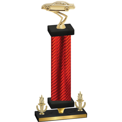 Premium Single Red Carbon Fiber Victory Cars Trophy