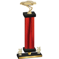 Premium Single Red Carbon Fiber Year Cars Trophy