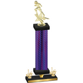 Premium Single Purple Carbon Fiber First Place Football Trophy