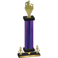 Premium Single Purple Carbon Fiber Victory Rugby Trophy