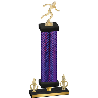 Premium Single Purple Carbon Fiber Victory Running Trophy