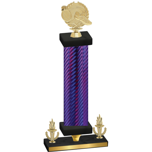 Premium Single Purple Carbon Fiber Victory Running Trophy