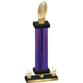 Premium Single Purple Carbon Fiber First Place Football Trophy