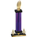 Premium Single Purple Carbon Fiber Victory Football Trophy
