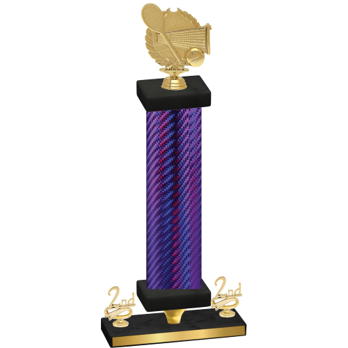 Premium Single Purple Carbon Fiber Second Place Tennis Trophy