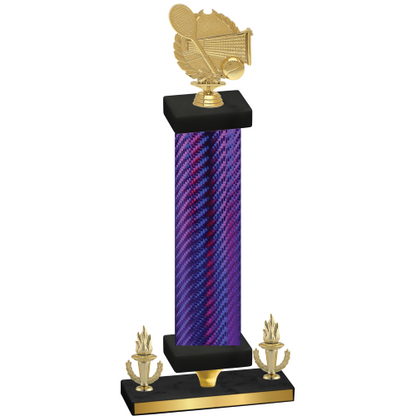 Premium Single Purple Carbon Fiber Victory Tennis Trophy