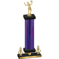Premium Single Purple Carbon Fiber Victory Volleyball Trophy
