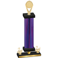 Premium Single Purple Carbon Fiber Second Place Insert Trophy