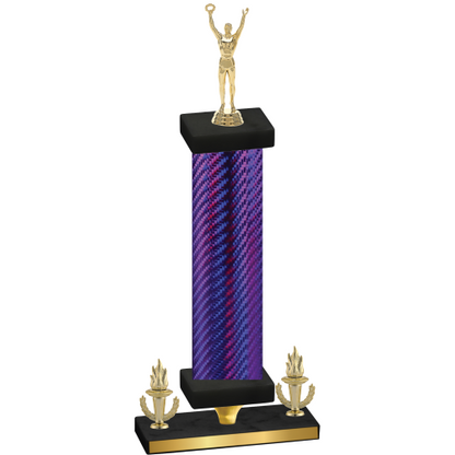 Premium Single Purple Carbon Fiber Victory Victory Trophy