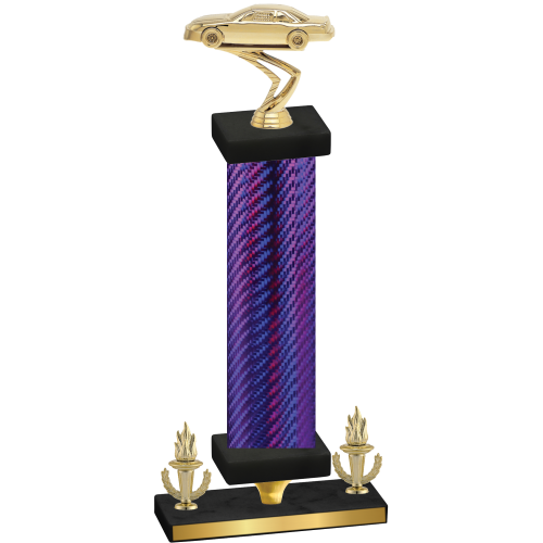 Premium Single Purple Carbon Fiber Victory Cars Trophy