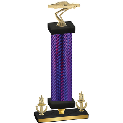 Premium Single Purple Carbon Fiber Victory Cars Trophy