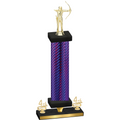 Premium Single Purple Carbon Fiber Fourth Place Archery Trophy
