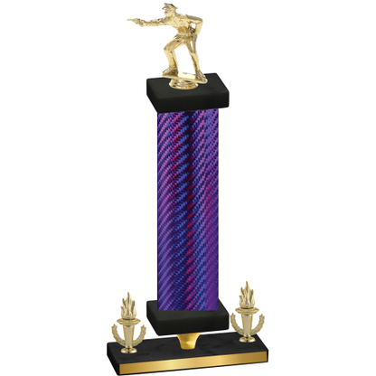 Premium Single Purple Carbon Fiber Victory Shooter Trophy