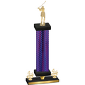 Premium Single Purple Carbon Fiber Fourth Place Golf Trophy