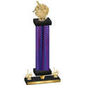 Premium Single Purple Carbon Fiber First Place Baseball Trophy