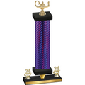 Premium Single Purple Carbon Fiber Year Academics Trophy