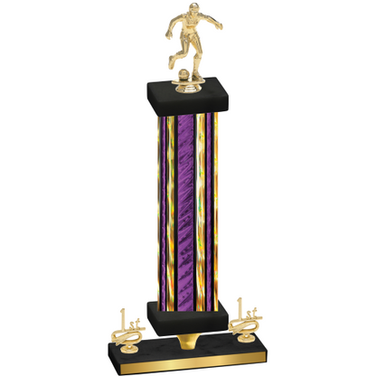 Premium Single Purple Glacier First Place Soccer Trophy