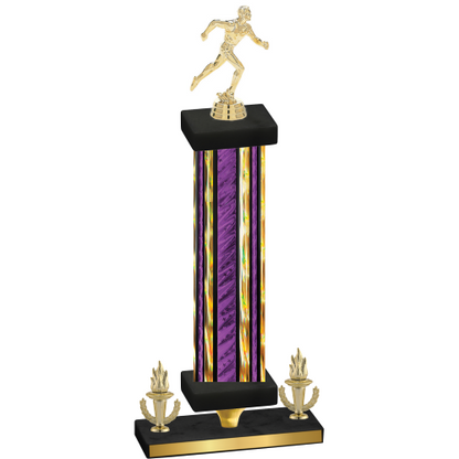 Premium Single Purple Glacier Victory Running Trophy