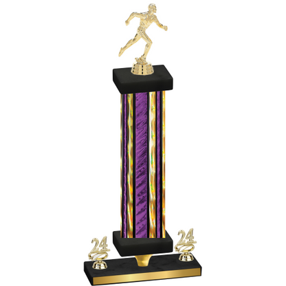 Premium Single Purple Glacier Year Running Trophy