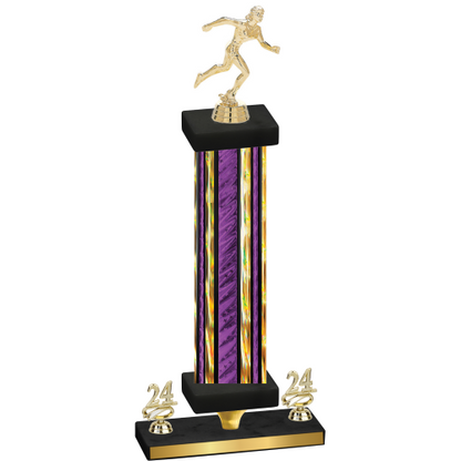 Premium Single Purple Glacier Year Running Trophy