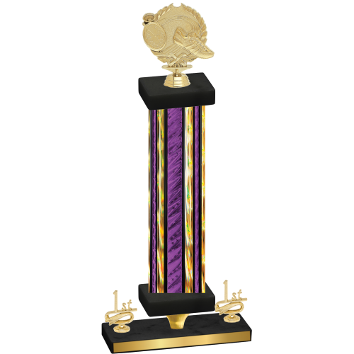 Premium Single Purple Glacier First Place Running Trophy