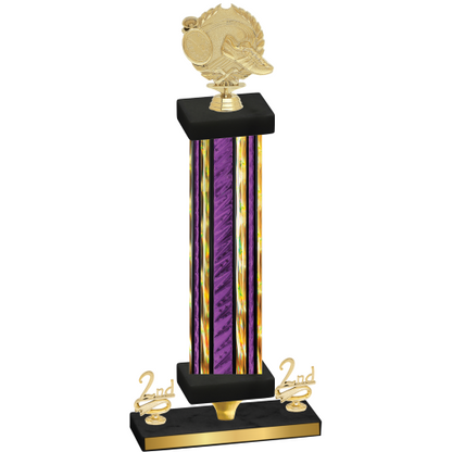 Premium Single Purple Glacier Second Place Running Trophy