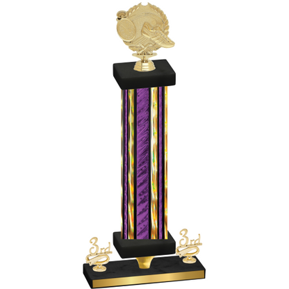 Premium Single Purple Glacier Third Place Running Trophy