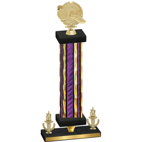 Premium Single Purple Glacier Victory Running Trophy