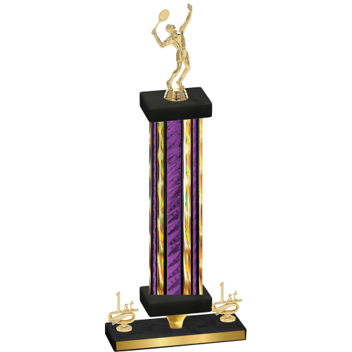 Premium Single Purple Glacier First Place Tennis Trophy