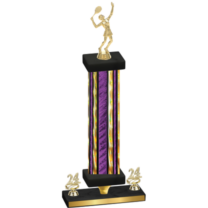 Premium Single Purple Glacier Year Tennis Trophy