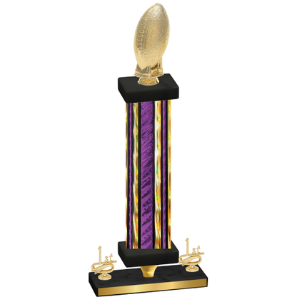 Premium Single Purple Glacier First Place Football Trophy