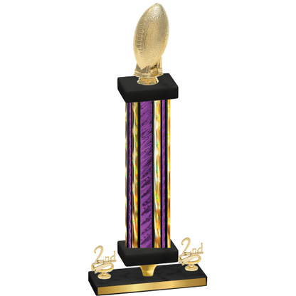 Premium Single Purple Glacier Second Place Football Trophy