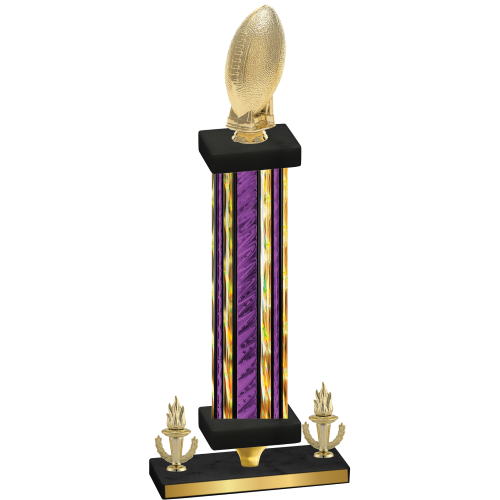 Premium Single Purple Glacier Victory Football Trophy