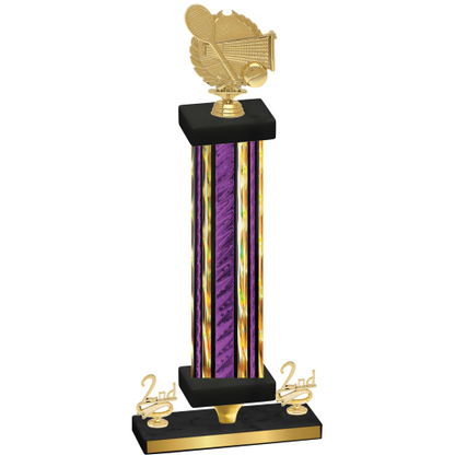 Premium Single Purple Glacier Second Place Tennis Trophy